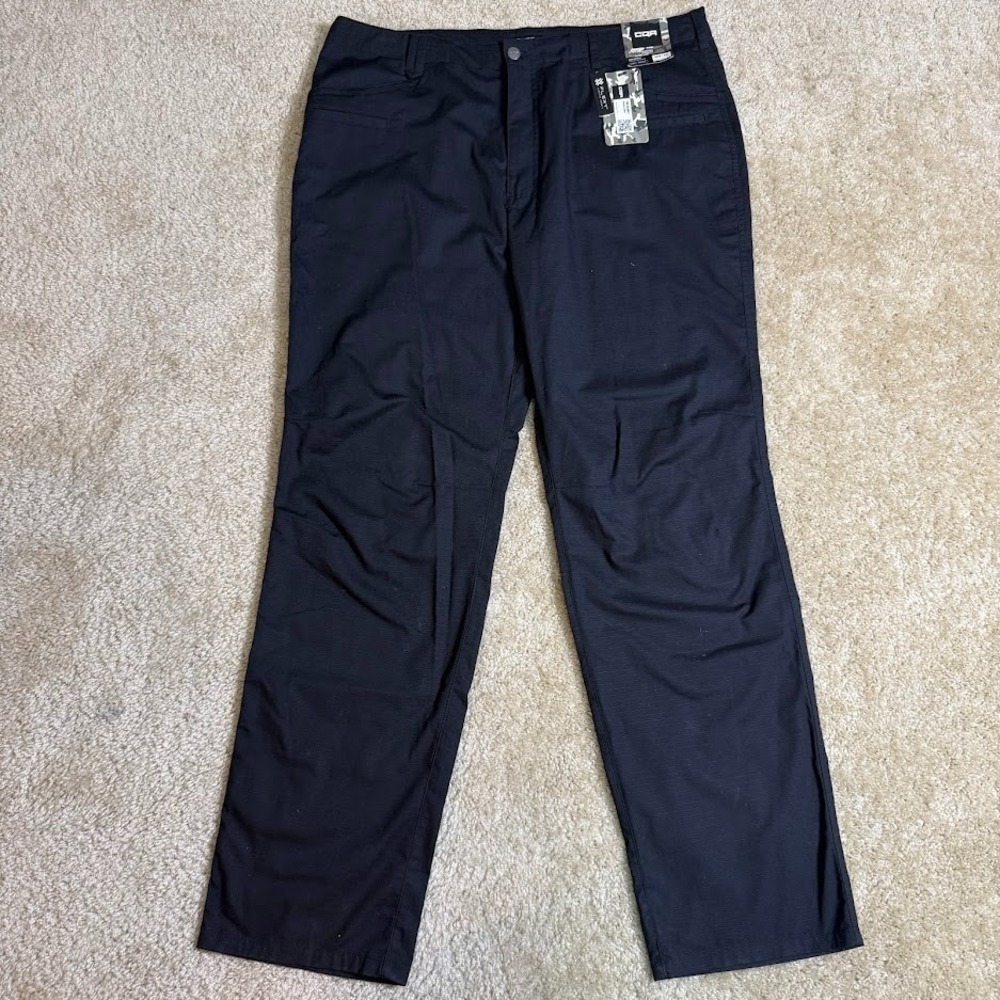 CQR Tactical Pants Mens 36x34 Black Ripstop Stretch Work Utility Hiking New NWT